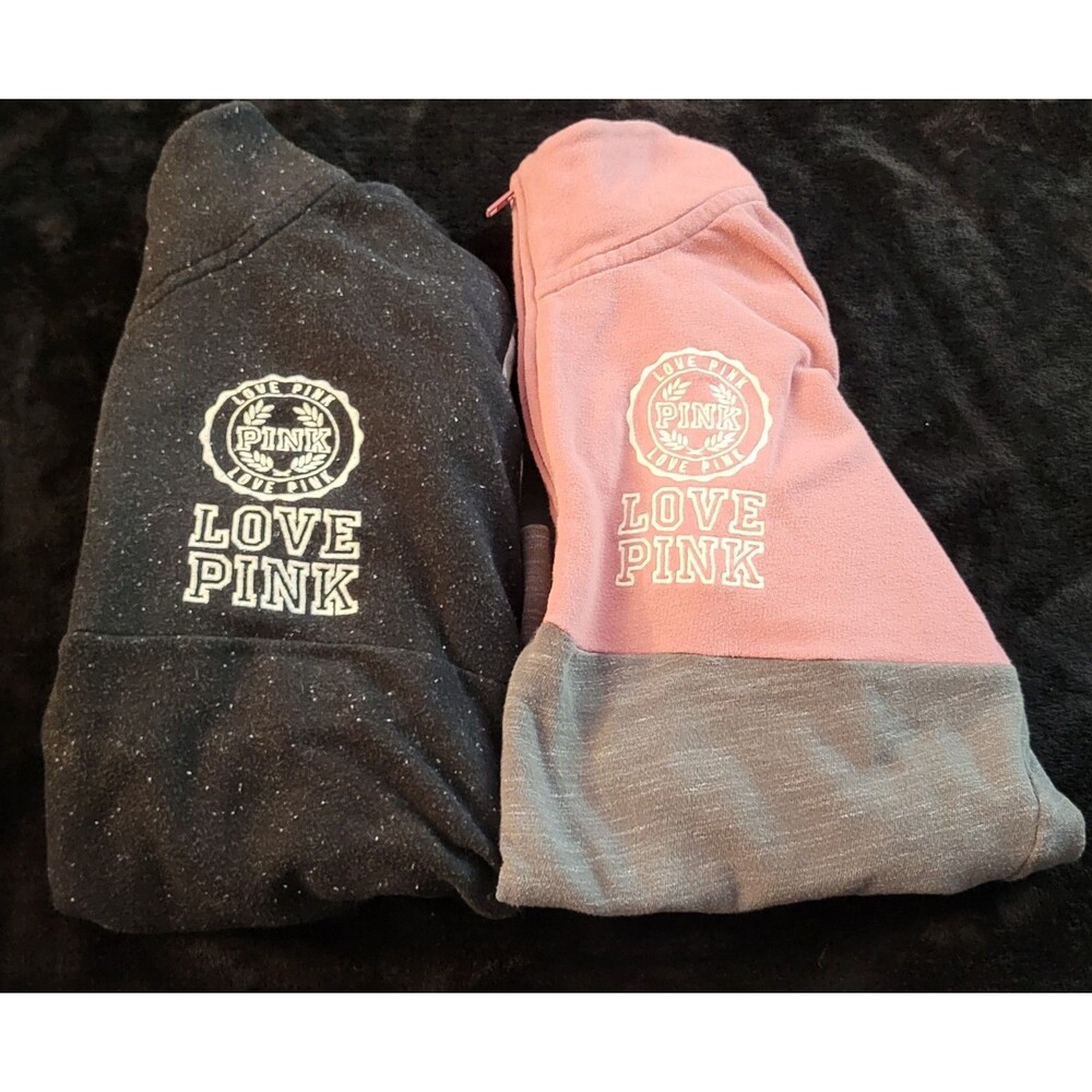 Bundle Of 2 Victoria's Secret LOVE PINK Sweaters Size Medium Pullover